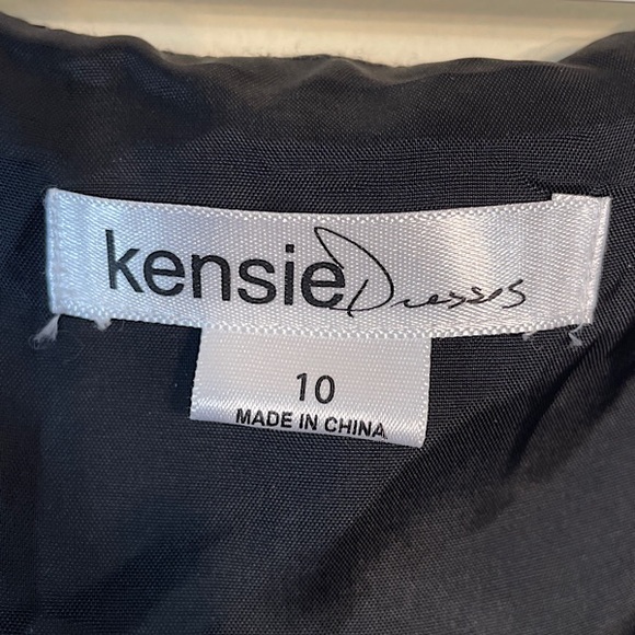 Kensie Blue Black Dress w/ Beading and Ruffles Sz 10 Spring Party Cocktail - Picture 6 of 6